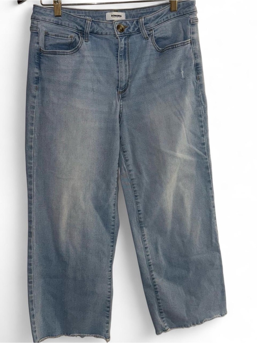 SONOMA Women’s Light Wash Wide Leg Cropped Jeans